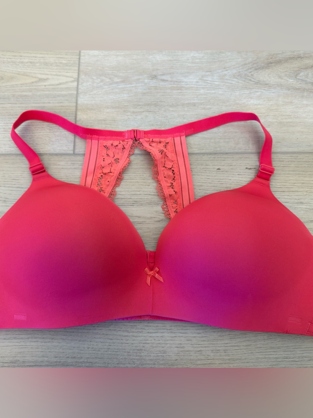cacique  Strapless Push-Up Bra - Hot Pink 44C